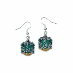 Harry Potter Silver Plated Slytherin Earrings For Unisex