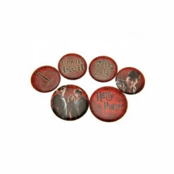 Harry Potter Red Button Badge Set For Unisex