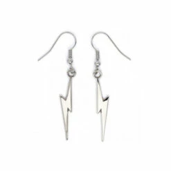 Harry Potter Silver Plated Lightning Bolt Earrings For Female