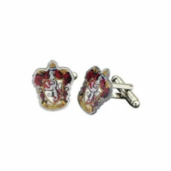 Harry Potter Silver Plated Gryffindor Crest Cufflinks For Unisex