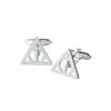 Harry Potter Deathly Hallows Sterling Silver Cufflinks For Unisex