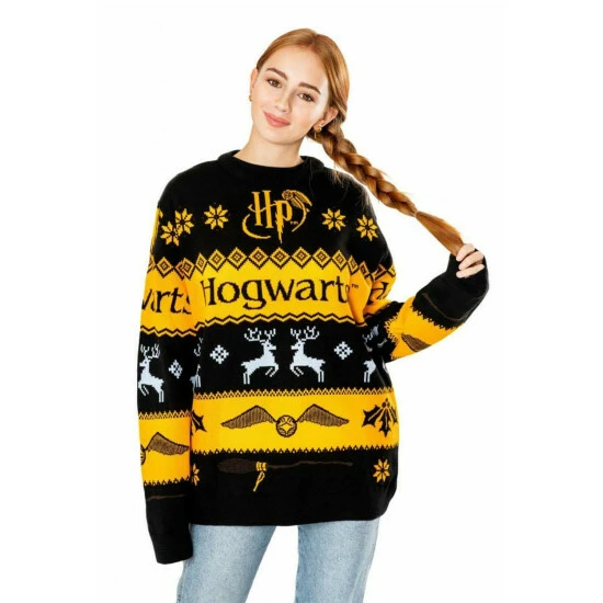 Harry Potter Knitted Christmas Jumper For Unisex 3 Harry Potter Knitted Christmas Jumper For Unisex