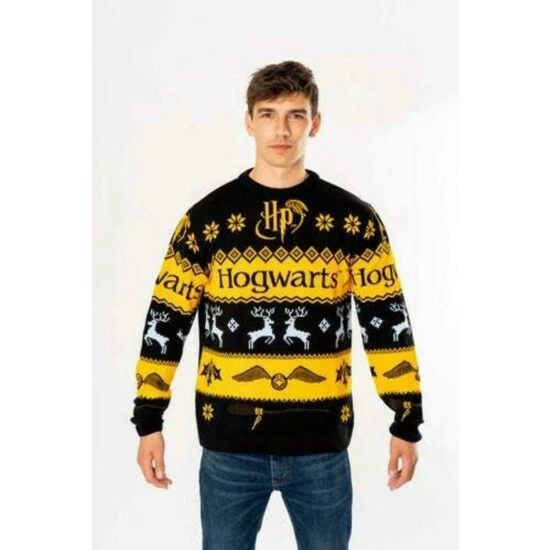 Harry Potter Knitted Christmas Jumper For Unisex 5 Harry Potter Knitted Christmas Jumper For Unisex - Image 3