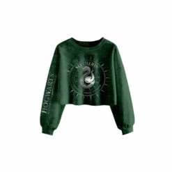 Harry Potter Slytherin Constellation Acid Wash Crop Sweatshirt For Female -Harry Potter Shop unnamed file 1949
