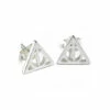 Harry Potter Sterling Silver Deathly Hallows Earrings For Female