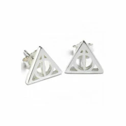 Harry Potter Sterling Silver Deathly Hallows Earrings For Female -Harry Potter Shop unnamed file 414