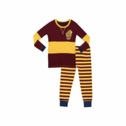 Harry Potter Burgundy Gryffindor Logo Long Sleeved Pyjamas For Female