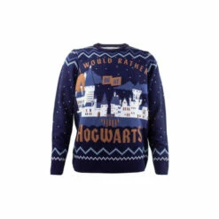 Harry Potter Rather Be At Hogwarts Knitted Jumper For Unisex