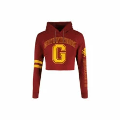 Harry Potter College Gryffindor Crop Hoodie For Female